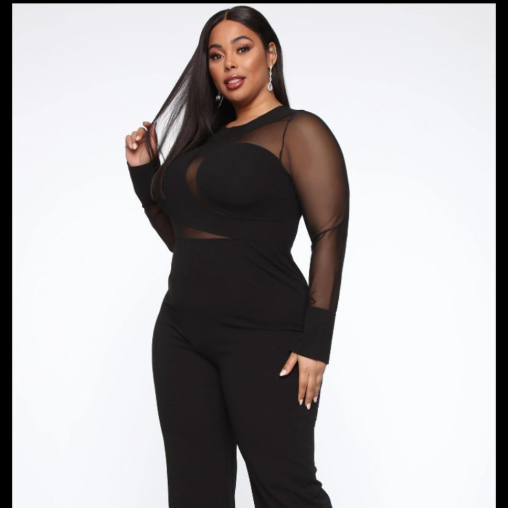 Fashionnova Mesh Baby Jumpsuit NWT! (Black, Large)
